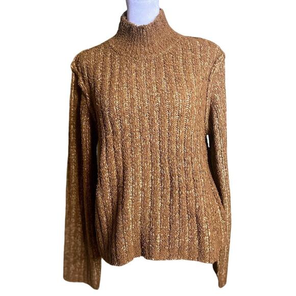 Steve Madden Tan Kirsten Mock Neck Sweater Size Medium NWT - Picture 2 of 8